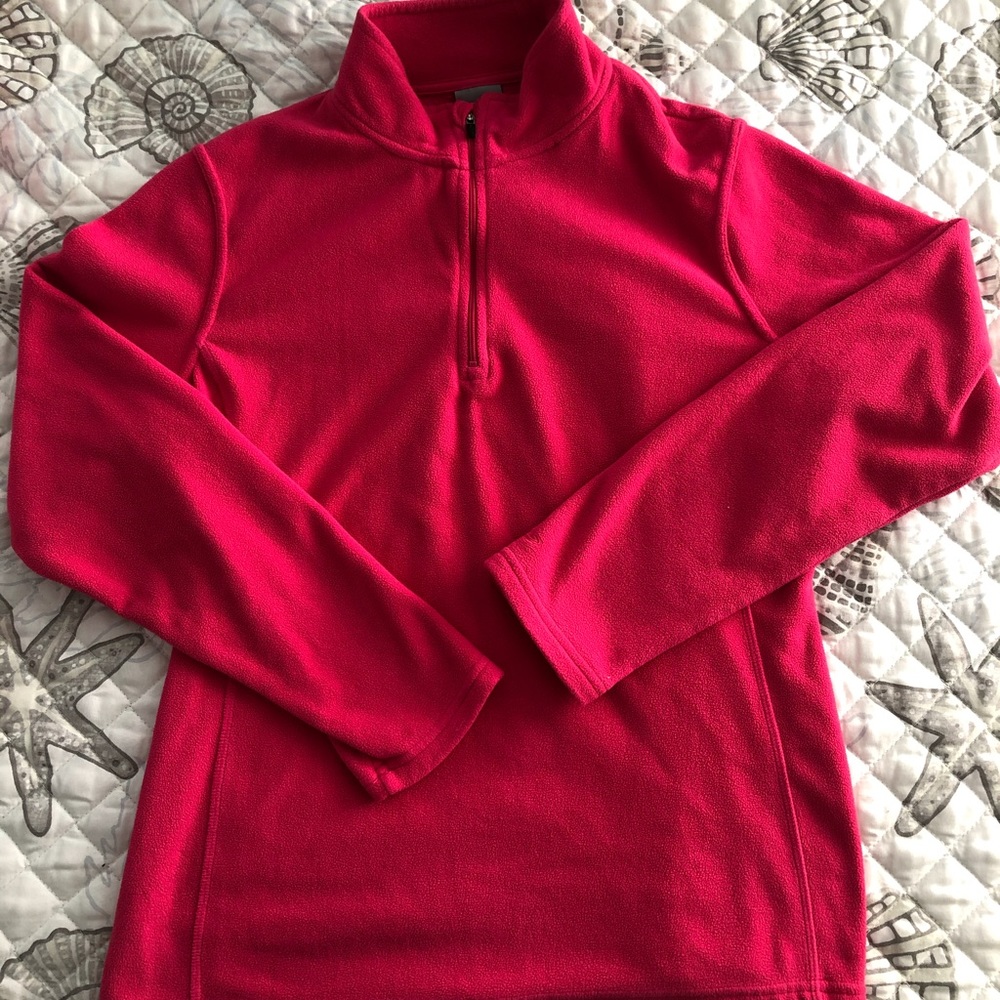 Hot Pink Fuzzy Half-Zip Jacket